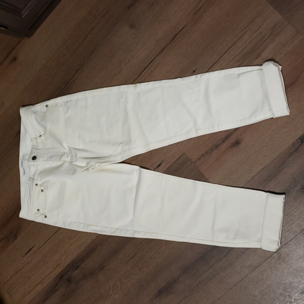 👖WOOLRICH WHITE SKINNY CROPPED JEANS